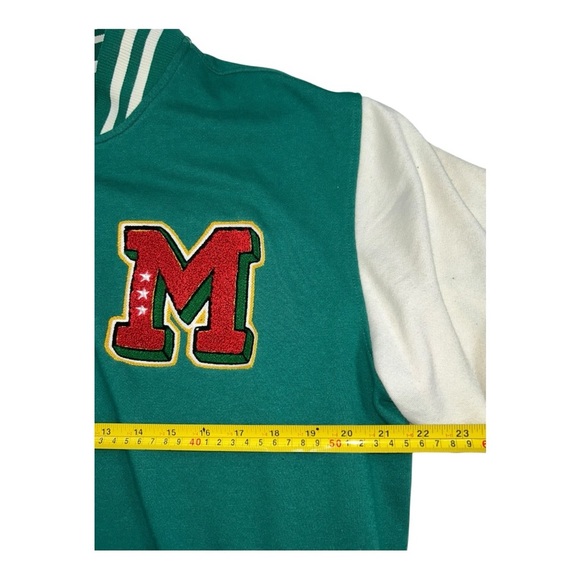 Men’s Mickey Mouse Colorblocked Fleece Varsity Bomber Jacket – Size L - Picture 6 of 13